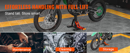SucceBuy Motorcycle Jack Lift Stand 440lb Dirt Bike Lift Stand Hydraulic Lift Operation Adjustable Height Hoist Table for Repair
